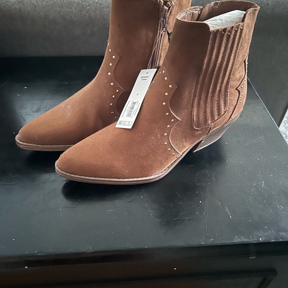 Brown Suede Ankle Boots